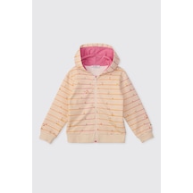 Panço Kız Bebek Fermuarlı Bej Sweatshirt 2621gb08013 Krem
