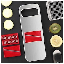 Cbtx C321 Çok Fonksiyonlu Paslanmaz Çelik Sebze Kesici Ve Patates Rende - Gümüş Gümüş