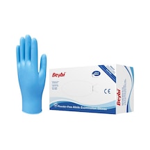 Beybi Pudrasız Mavi Nitril Muayene Eldiveni 20 x 100'lü