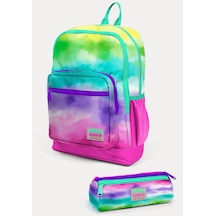 Coral High Kids Renkli Batik Desenli 2'li Okul Çanta Seti Set0223739