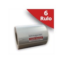 100x75 Silvermat Etiket | 6 Rulo Demirbaş Etiketi