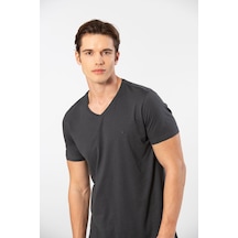 Cacharel Erkek V Yaka T-shirt 2170/antrasit Antrasit