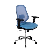 Ofisbazaar Dali Fileli Çalışma Koltuğu Ergonomik Şef Ve Toplantı Koltuğu Açık Mavi Mavi