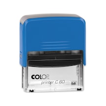 Colop Prınter C60 Mavi Kasa Mavi Keçe - 37 x 76 MM