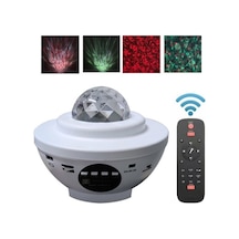 Metabagua Yıldız Projektörü Işık Akıllı Atmosfer Işık Ses Kontrolü Gece Lambası Usb Led X50g9d Beyaz