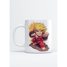 Street Fighter Ken Kupa Bardak Beyaz