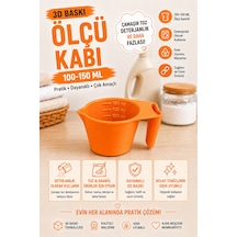 3d Baskı 100-150 Ml Ölçü Kabı Çamaşır Deterjanı, Toz Ve Granül Ölçü Kabı Gıda Uyumlu Pla - Turuncu