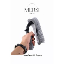 Saplı Halı Koltuk Ve Araç Temizlik Fırçası Ergonomik Saplı Dayanıklı Kıl Derin Temizleme Fırçası