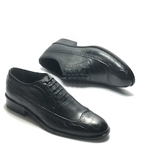 Balwın Siyah Erkek Hakiki Deri Günlük Klasik Ofis Ayakkabı