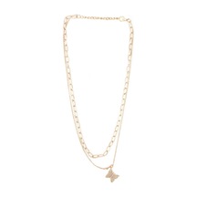 Gold, Zirkon Taşlı Kelebek Kolye Gold - 131953033 Gold