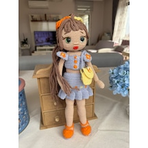 Amigurumi Moda İkonu Natali Oyuncak Bebek 38 Cm