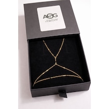 Asg Jewelry Gold Minimal Şahmeran Bileklik Altın - Çelik