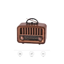 Torima D-57 Ahşap Nostalji Radyo Kablosuz Bluetooth Hoparlör (İthalatçı Garantili)