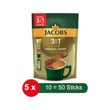 Jacobs 3ü 1 Arada Gold Yumuşak Lezzet Hazır Kahve 5 x 10'lu