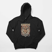 Scorpions Mind Like A Tree Siyah Fermuarlı Kapşonlu Sweatshirt