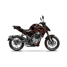 Cf Moto Nk250 Turuncu Parçalı Kaplama Sticker Etiket Modeli 2023 2.kasa Uyumlu