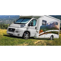 Karavan Dağ Manzarası Sticker Etiket