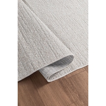 Notre Premium Kalite Kaymaz Tabanlı Doğal Yıkanabilir Kilim Oturma Odası Balkon Bahçe Mutfak Kilim-836 Kemik