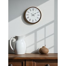 Zentime 36 Cm Kahverengi Dekoratif Duvar Saati Standart