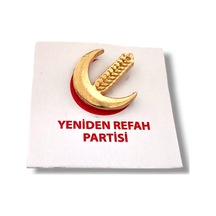 Yörük Tasarım Yeniden Refah Partisi Gold Yaka Rozeti