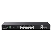 Tenda Teg1120p-16-250w 16 Port Poe+ 10-100-1000 2 Port Uplink + 2 Port Sfp Switch Çelik Kasa Kdo