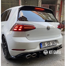 Kit Garaj Volkswagen Golf Mk7 2012-2019 Parlak Siyah Flap Plastik Boyalı