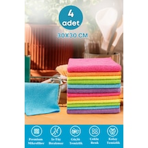 Grimorlife 4 Lü Ultra Emici Ve Yumuşacık Mikrofiber Temizlik Bezi 30x30 Cm