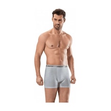 Jiber Erkek Gri Pamuklu Likralı Boxer
