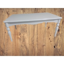 Orta Sehpa 17368 Demonto Model Kayın Retro Ayak Parlak Beyaz Renk Natüre Elyapım