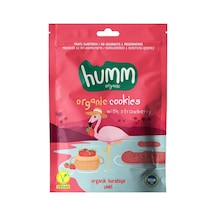 Humm Organik Vegan Çilekli Kurabiye 55 G - Doğal Aromalı 4'li Avantaj Paketi Mıchu