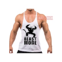 Tarzsokak Gym Tank Top Fitness Sporcu Atleti Gym51 Beyaz
