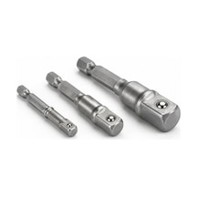 3'lü Lokma Adaptörü Seti, 1/4", 3/8", 1/2" Çelik, Matkap Ve Vidalama Uygun