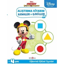 Disney Eğitsel Mickey ve Çılgın Yarışçılar Alıştırma Kitabım Renkler ve Şekiller 4+Yaş- Beta Kids