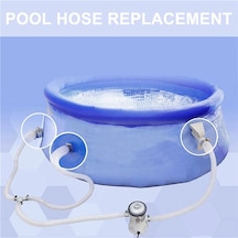 Intex Yüzme Havuzu Filtresi Pompasının Değiştirilmesi İçin 2 Hortum 4 Kelepçe Mavi