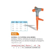 Sayım Plastik - Dairesel Dönerli Fıskiye Normal 3’lü Sprink 1