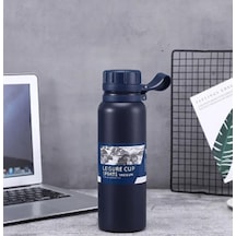 Nealırsanucuz Seyahat ve Spor Yalıtımlı Paslanmaz Çelik Termos 800 ML Lacivert