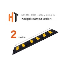 Kauçuk Rampa Set, Otopark Rampası, Kaldırım Rampası 50x25x4,5 Cm 2 Metre