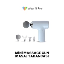 Wearfitpro 6 Fonksiyonlu Titreşimli Yoğurmalı 4 Başlıklı Masaj Aleti Darbeli Masaj Tabancası Kas Rahatlatıcı