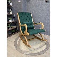 Asedia Rustik Naturel Natura Yeşil Sallanan Sandalye Dinlenme Koltuğu