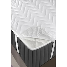 Altın Karma Bebe 60x120 Cm Kapitoneli Sıvı Geçirmez Alez Köşe Lastikli Beyaz