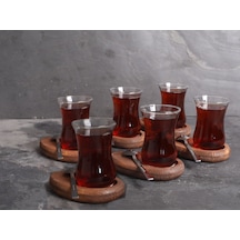 Sammwood 6'lı Yumurta Model Çay Bardağı Altlığı Ceviz