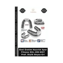 Özel Üretim Hazırlık Spor Fitness Dgl-200-wgy Prof. Dişlik Beyaz-gri Beyaz - Gri