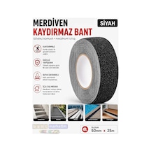 Merdiven Ve Zemin Kaydırmaz Kaymaz Bant 50mm X 25mt Siyah Bant Marketim