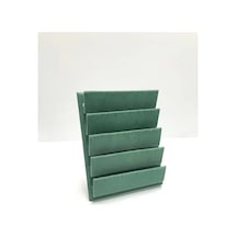 Yerli Üretim Süet Kumaş 20/16 Cm Yeşil Renk Ayaklı Küpe Standı Çok Renkli