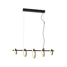 Tr Sarı Siyah Boyalı Modern Avize Led Metal Pleksi 80x20cm Diğer