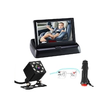 5.0 İnç Katlanabilir Bebek Araba Monitörü Bebek Hazine Arka Görüş Kamerası Katlanabilir Bebek Monitörü + Kayış Kamera