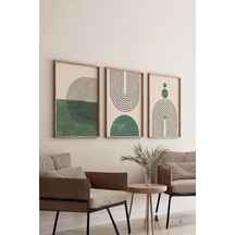Artavessa Gerçek Ahşap Çerçeveli 3 Parça 3D Poster Tablo Seti - 3DARTSOHOSET19 33 x 48 33 x 48