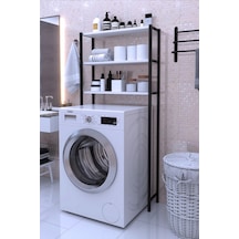 Nova Çamaşır Makinesi Üstü Düzenleyici Raf Banyo Dolabı Rafı Makina Üstü Dolap Raf Beyaz