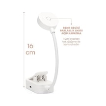Şarjlı Ayarlı Klipsli Mini Kitap Okuma Lambası Mandallı Işık Masa Lambası Kitap Okuma Işığı Av3310
