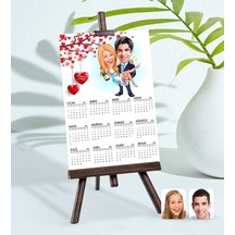 Kişiye Özel 15X21 Cm Fotoğraf Kartlı Evleniyoruz Karikatürlü Şöva N11.109